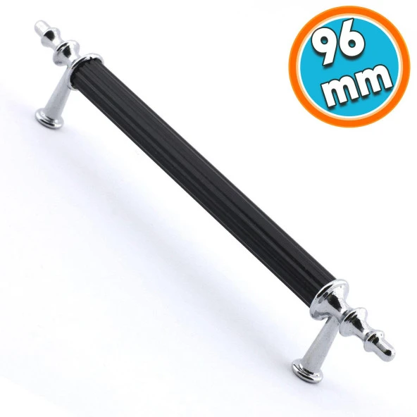 Mobilya Mutfak Dolabı Çekmece Dolap Kulpları Kapak Kulpu Kulbu Siyah 96 mm Metal Kulp ürün görseli 1