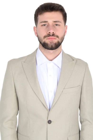 Cengiz İnler Nokta Desenli Kırlangıç Yaka Slim Erkek Ceket ürün görseli 1