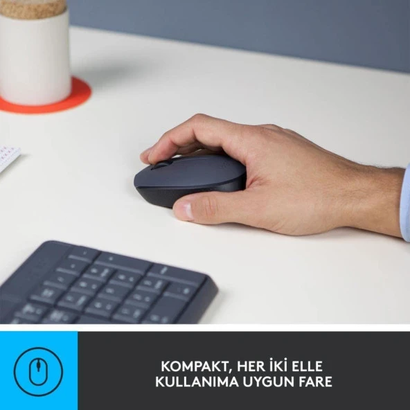 Logitech MK235 Kablosuz Klavye Mouse 920-007925 - Resim 5