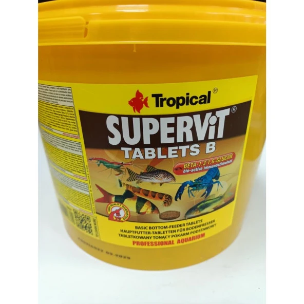 Tropical Supervit Tablet B 20 gr (Açık) 100 Tablet Kilitli Poşette Gönderilir  Skt: 10/2028 ürün görseli 1