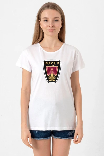 Vikings Rover Amblem Beyaz Kadın Bisikletyaka Tshirt ürün görseli 1