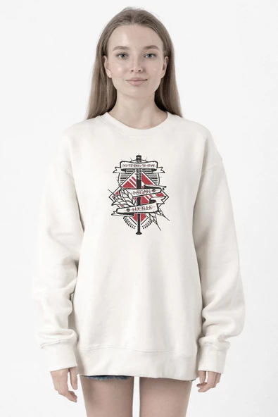 The Walking Dead Negan & Lucille Beyaz Kadın 2ip Sweatshirt ürün görseli 1