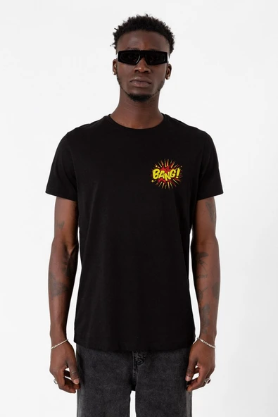Big Bang Theory Bang Logo Siyah Erkek Tshirt ürün görseli 1
