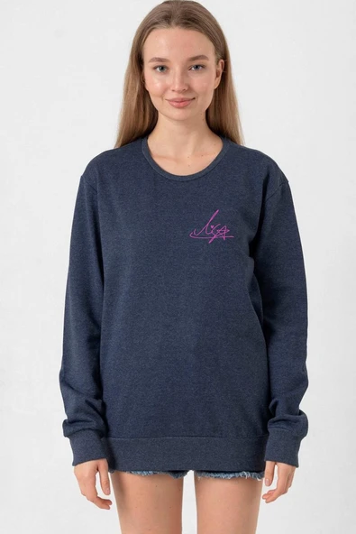 Blackpink Lisa Signature İndigo Kadın 2ip Sweatshirt ürün görseli 1