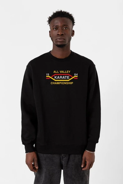 Cobra Kai All Valley Karate Championship 1984 Siyah Erkek 2ip Sweatshirt ürün görseli 1