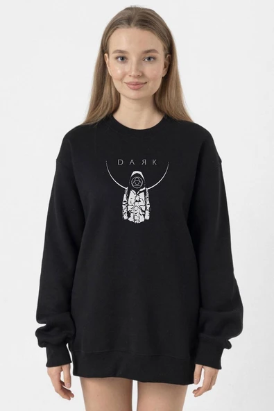 Dark Mono Siyah Kadın 2ip Sweatshirt ürün görseli 1