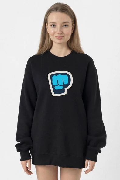PiewDiePie Active Siyah Kadın 2ip Sweatshirt ürün görseli 1
