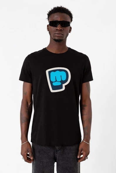 PiewDiePie Active Siyah Erkek Tshirt ürün görseli 1