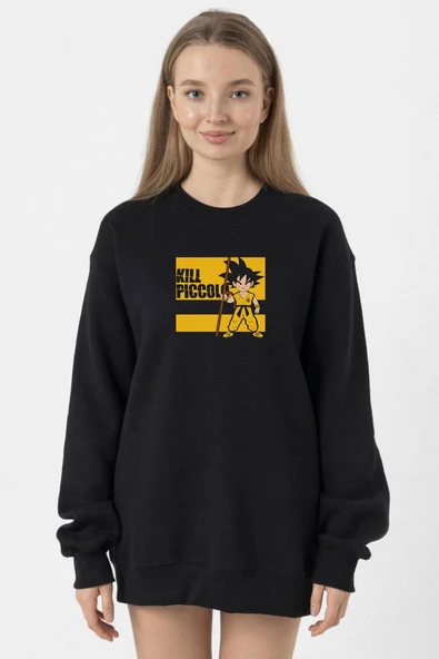 Dragon Ball Z Anime Kill Piccolo Siyah Kadın 2ip Sweatshirt ürün görseli 1