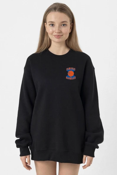 Dubious Handles Logo Siyah Kadın 2ip Sweatshirt ürün görseli 1