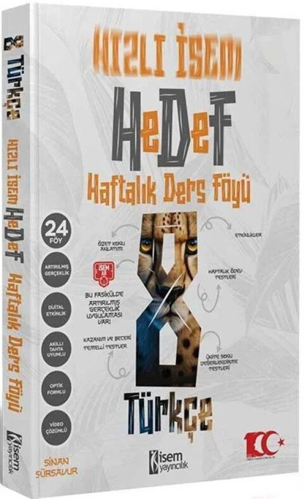 8. Sınıf Hızlı İsem Türkçe Hedef Haftalık Ders Föyü İsem Yayınları ürün görseli 1