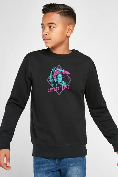 Friday The 13th Crystal Lake Siyah Çocuk 2ip Sweatshirt ürün görseli 1