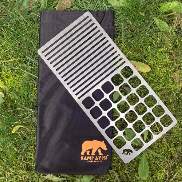 Kamp Ayısı® DuoWire™: Dikdörtgen Bushcraft Izgara Teli ürün görseli 1