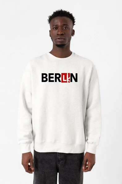 La Casa De Papel Berlin Ak Beyaz Erkek 2ip Sweatshirt ürün görseli 1