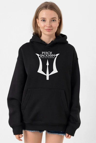 Percy Jackson And The Olympians Siyah Kadın 3ip Kapşonlu ürün görseli 1