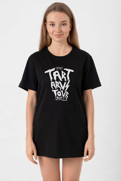 Percy Jackson The Tartarus Tour Siyah Kadın Oversize Tshirt ürün görseli 1