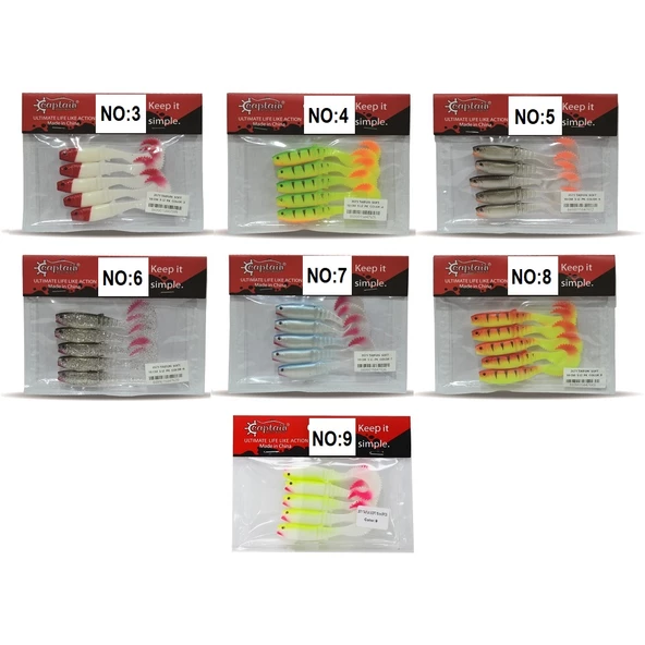 Captain 3571 Taifun Soft 10cm 4.8gr Silikon Suni Yem 5'li Paket ürün görseli 1