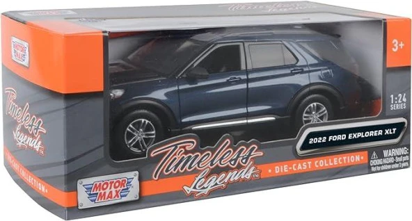 Motor Max 2022 Ford Explorer XLT 1/24 Dark Blue Model Araba ürün görseli 1