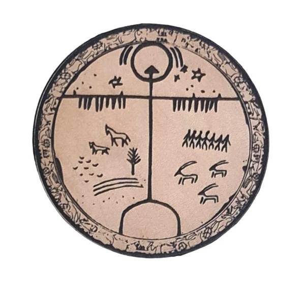 TENGRİ Gök Tanrı - Deri Peç - Arma - Türk Mitolojisi - Leather Patch ürün görseli 1