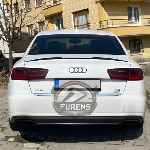 Audi A6 Bagaj Üstü Slim Yarasa Spoiler Piano Black Parlak Siyah 2012 - 2017 ürün görseli 1