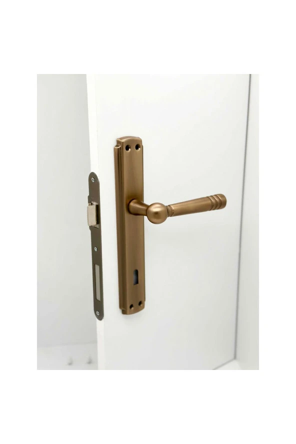 Osmanlı Handles Lüx Antik Sarı Aynalı Oda İç Kapı Kolu 1 Takım ürün görseli 1