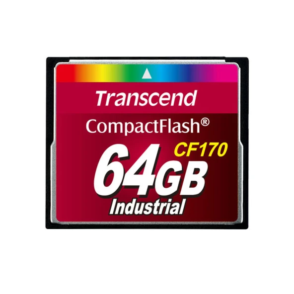 TRANSCEND - TS64GCF170 64GB CF170 300x Industrial Hafıza Kartı ürün görseli 1