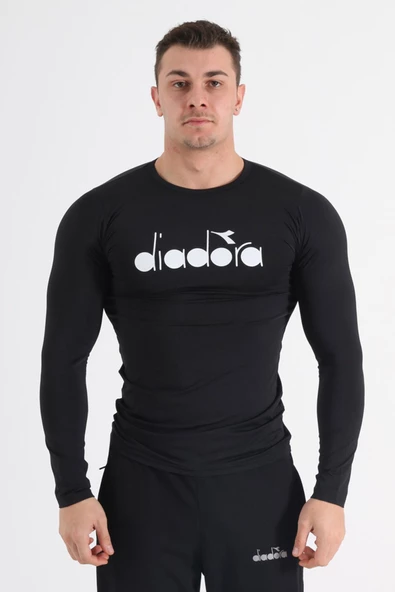 Diadora Soloben - Erkek Siyah Uzun Kollu Spor T-shirt - TSRT-ZN ürün görseli 1