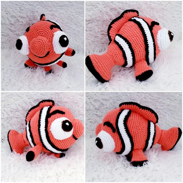 Kayıp Balık Nemo Amigurumi Organik Oyuncak ürün görseli 1