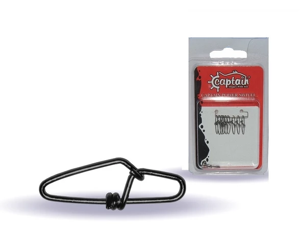Captain 5017 Sahte Yem Klipsi Snap Strong Black Nikel 10'lu Paket ürün görseli 1
