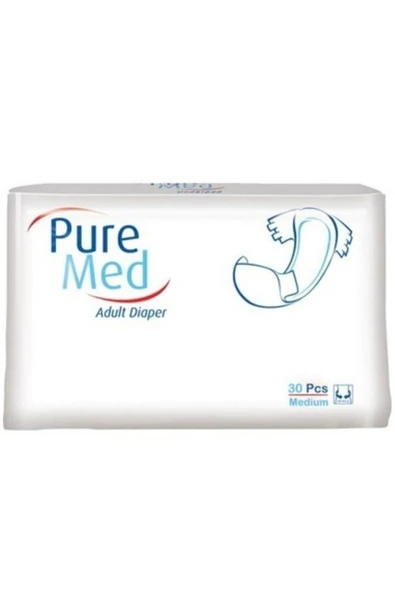 Puremed Orta-Medium Boy Tekstil Yüzey Yetişkin Hasta Bezi  30 Lu 1 Paket ürün görseli 1