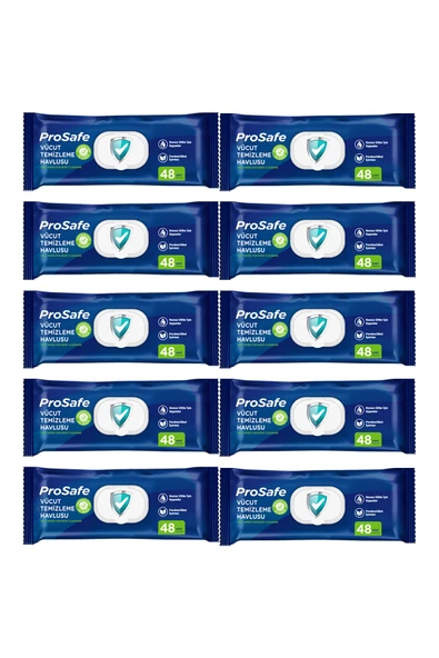 PROSAFE Hasta Vücut Perine Temizleme Havlusu 10 Paket 480 Yaprak ürün görseli 1
