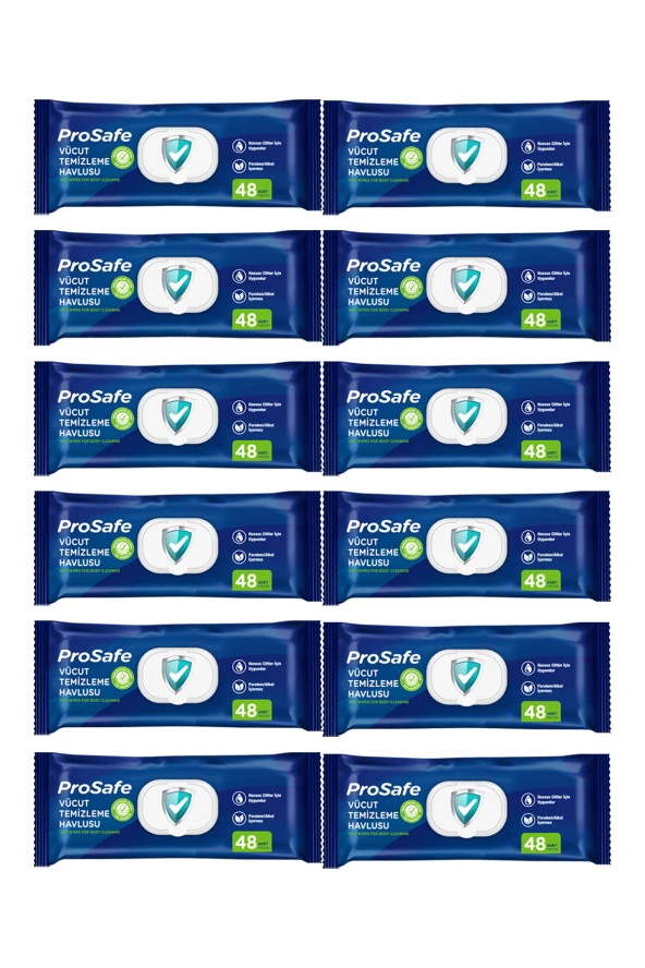 PROSAFE Hasta Vücut Perine Temizleme Havlusu 12 Paket 576 Yaprak ürün görseli 1