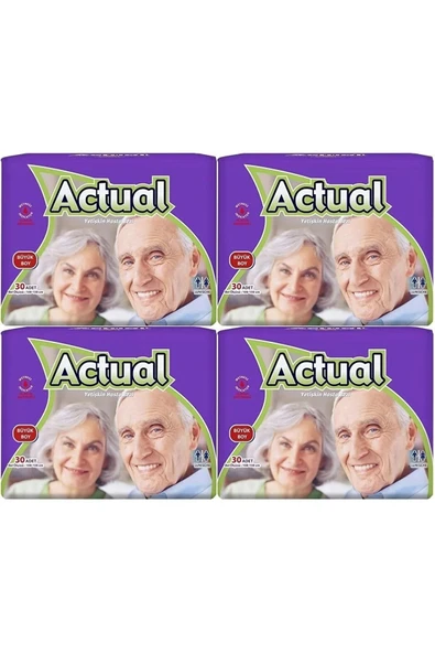 ACTUAL Yetişkin Hasta Bezi Bel Bantlı L-Büyük 120 Adet ürün görseli 1
