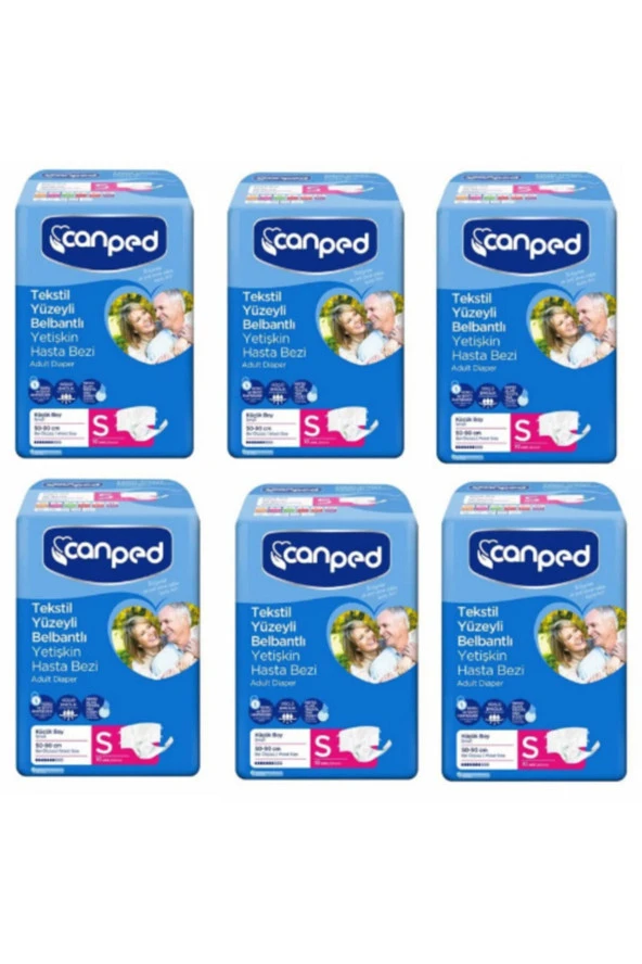 Canped Belbantlı Hasta Bezi Küçük (S) 9'lu (6 PAKET=54 ADET) ürün görseli 1