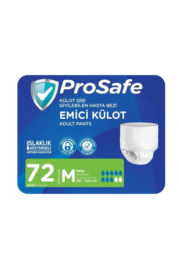 PROSAFE Emici Külot M Beden 72 Adet (9'lu 8 Paket) ürün görseli 1