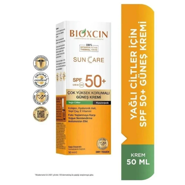 Bioxcin Care Güneş Kremi Yağlı Ciltler SPF50+ 50 ml ürün görseli 1