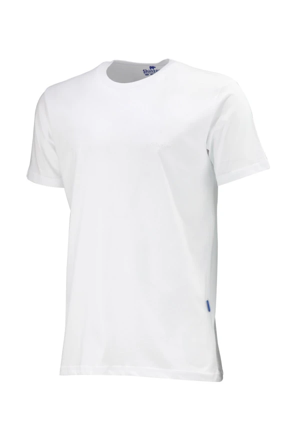 Erkek Bisiklet Yaka Standart Fit Beyaz T-Shirt ürün görseli 1