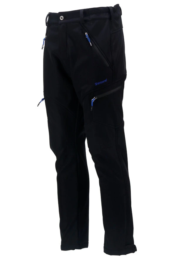Erkek Soft Shell içi Polarlı Outdoor Siyah Pantolon ürün görseli 1