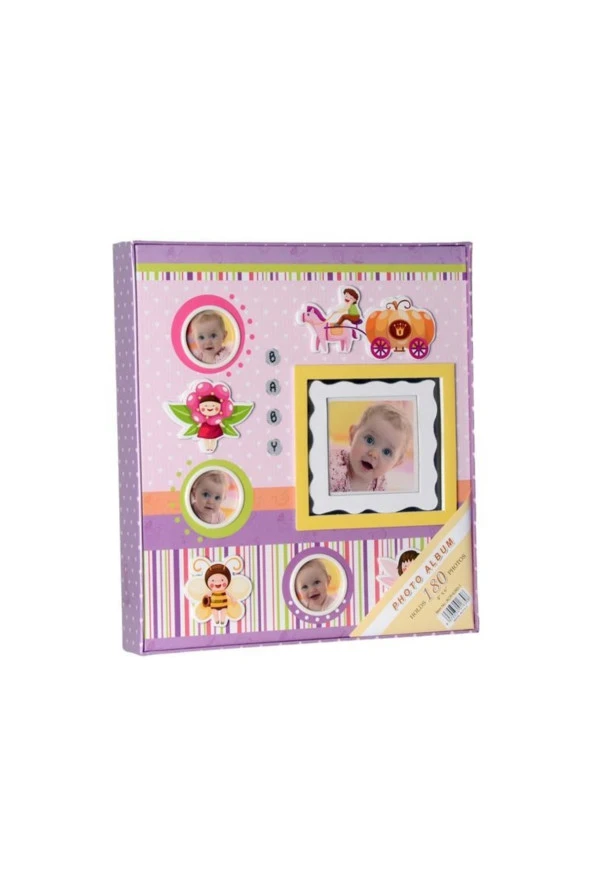 Rabsev 10x15cm 180 Fotoğraf Kapasiteli Lüks Bebek Fotoğraf Albümü ürün görseli 1
