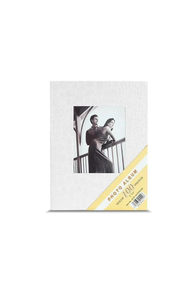 Rabsev 10x15cm 100 Fotoğraf Kapasiteli Lüks Pencereli Deri Fotoğraf Albümü ürün görseli 1