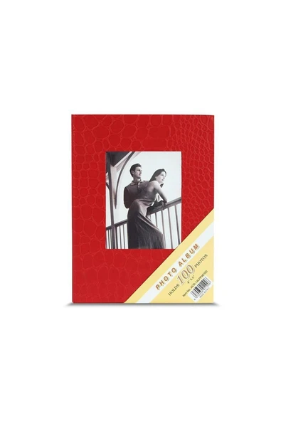 Rabsev 10x15cm 100 Fotoğraf Kapasiteli Lüks Pencereli Deri Fotoğraf Albümü ürün görseli 1