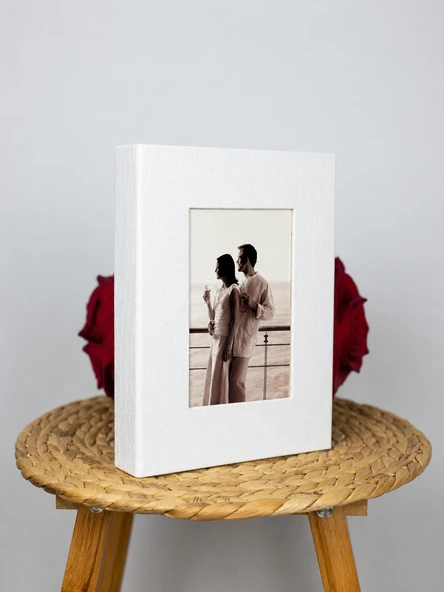 Rabsev 15x21cm 200 Fotoğraf Kapasiteli Lüks Pencereli Deri Fotoğraf Albümü ürün görseli 1