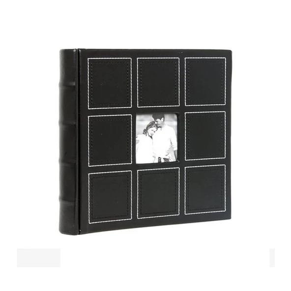 Rabsev 10x15cm 200 Fotoğraf Kapasiteli Lüks Pencereli Deri Fotoğraf Albümü ürün görseli 1