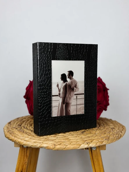 Rabsev 15x21cm 200 Fotoğraf Kapasiteli Lüks Pencereli Deri Fotoğraf Albümü ürün görseli 1