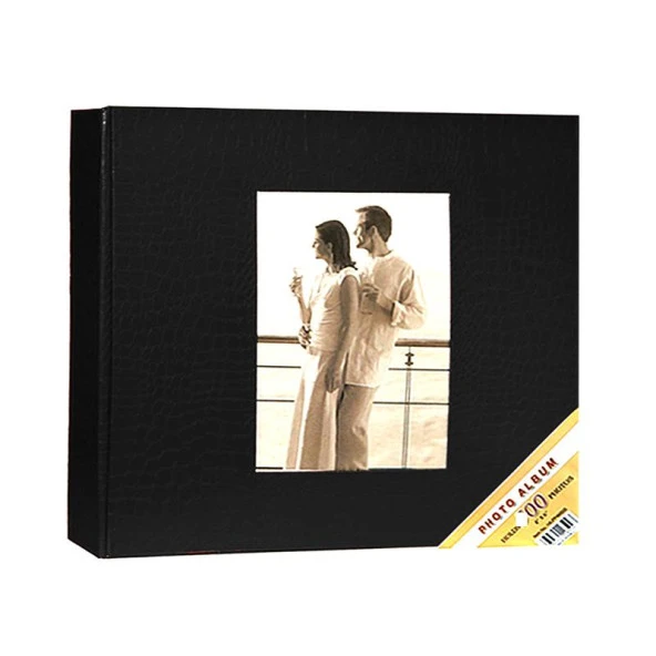 Rabsev 10x15cm 600 Fotoğraf Kapasiteli Lüks Pencereli Deri Fotoğraf Albümü ürün görseli 1