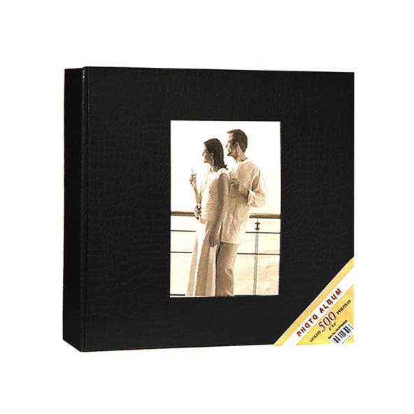 Rabsev 10x15cm 500 Fotoğraf Kapasiteli Lüks Pencereli Deri Fotoğraf Albümü ürün görseli 1