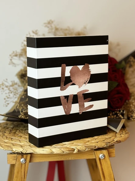 Rabsev Fotoğraf Albümü 10x15cm 200 Fotoğraf Kapasiteli Renkli Love Desenli Anı Albümü ürün görseli 1