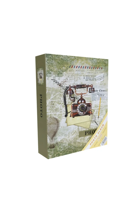 Rabsev RS4602-1 Fotoğraf Albümü 10x15cm 200 Fotoğraf Kapasiteli Telefon Desenli Anı Albümü ürün görseli 1