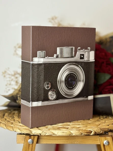 Rabsev Fotoğraf Albümü 10x15cm 200 Fotoğraf Kapasiteli Renkli Kamera Desenli Anı Albümü ürün görseli 1