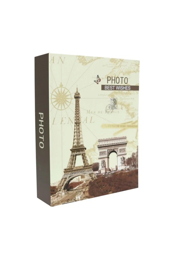 Rabsev RS4602-2 Fotoğraf Albümü 10x15cm 200 Fotoğraf Kapasiteli Eyfel Kulesi Desenli Anı Albümü ürün görseli 1